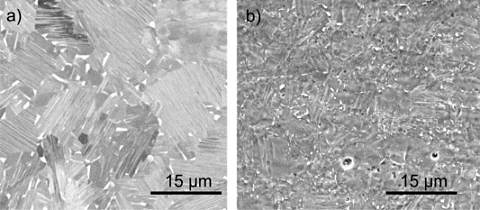 Microstructure of Ti48Al2Nb2Cr at different beam parameters