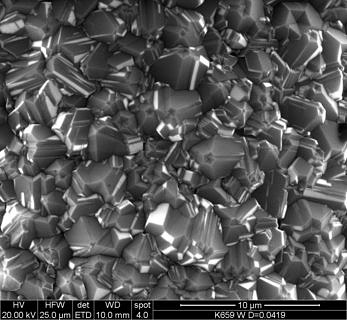 Crystalline diamond coating